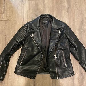 Top shop black leather jacket
